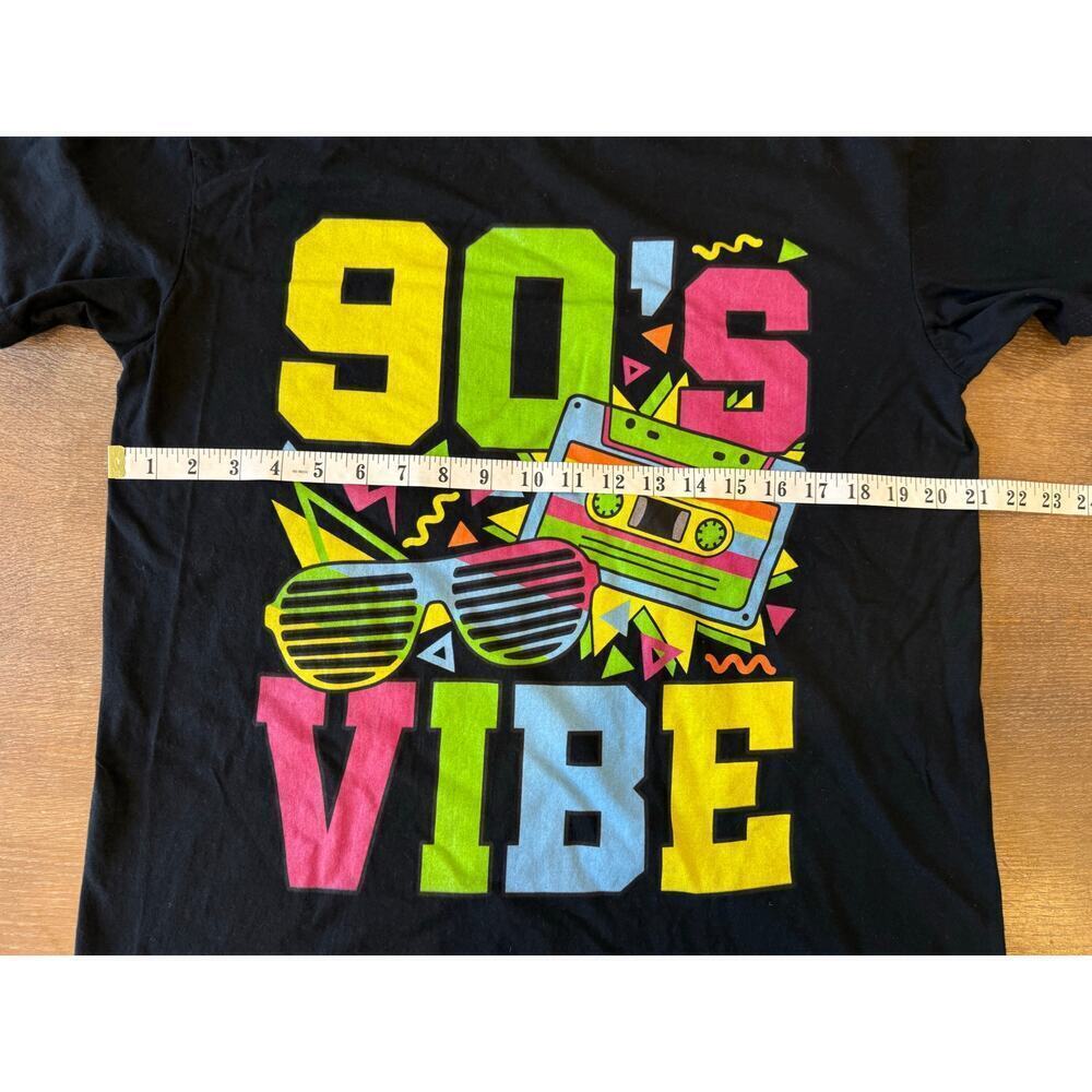 GILDAN 90's Vibe Tee T-Shirt Unisex size L Costume Dress up Days Neon - Picture 4 of 4